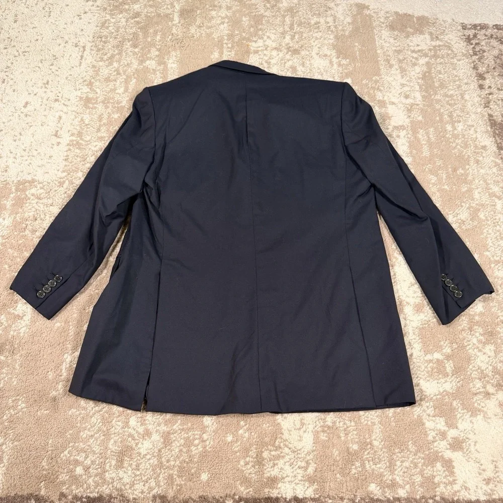 Brioni Traiano Super 150's Blazer Mens 46R Navy Blue 3 Button Jacket Old Money